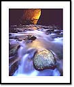 Glowing alcove, the Narrows of the Virgin river, Zion National Park, UT